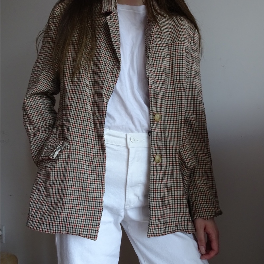 PLAID BLAZER